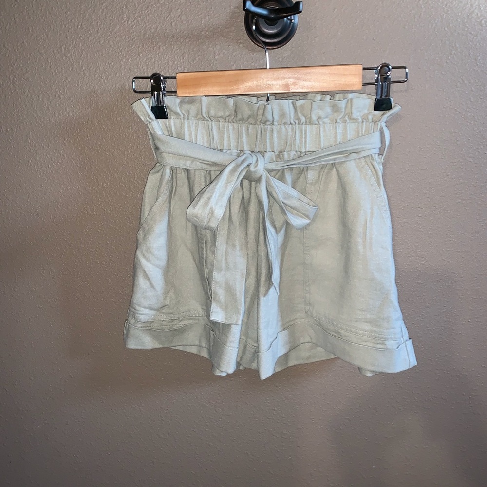 Vintage Havana Linen Tie Waist Shorts